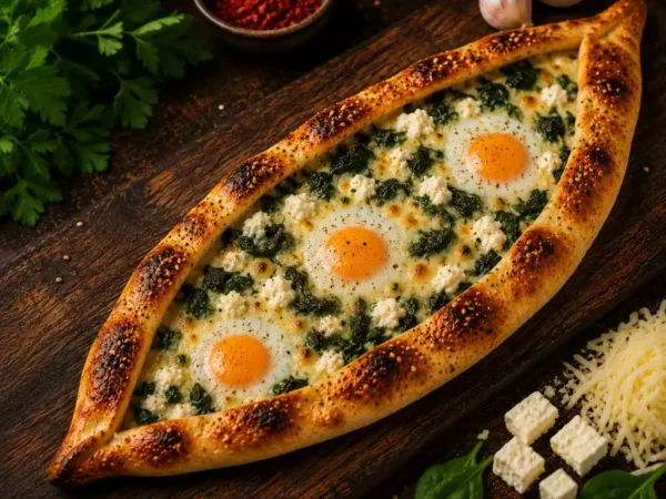 PIDE Käse Spinat und Ei