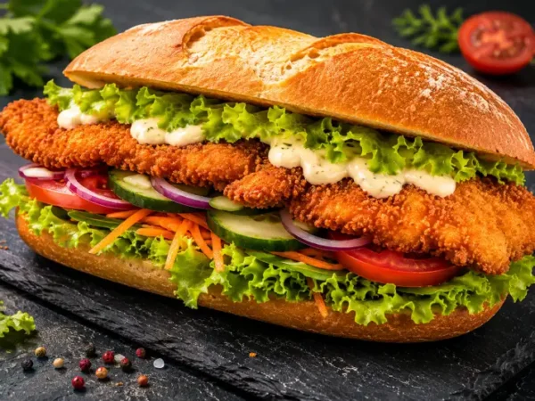 Schnitzelbrot ( Hausgemachte Schnitzel )